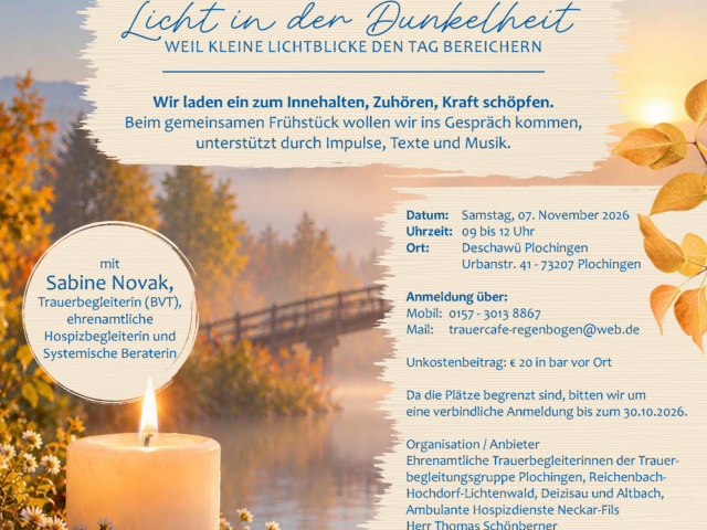 Frühstück für Trauernde – Licht in der Dunkelheit